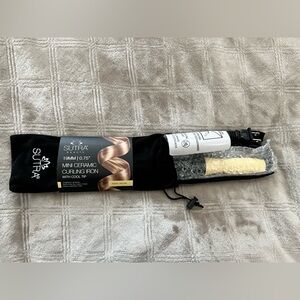 NEW Sutra Mini Tourmaline Ceramic Curling Iron- Pastel Yellow